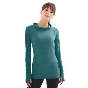 Women's Gap GapFit Workout Breathe Green Lightweight Hoodie Pullover - XS